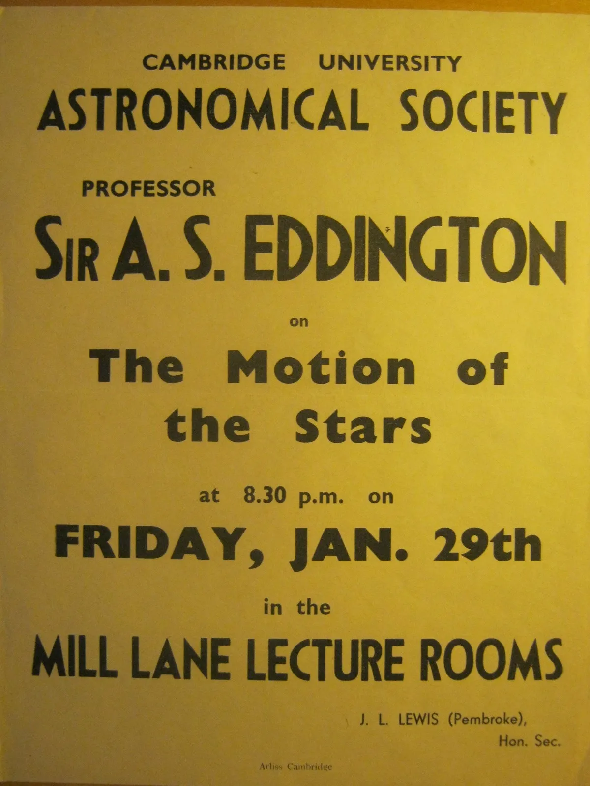 Eddington publicity from 1943